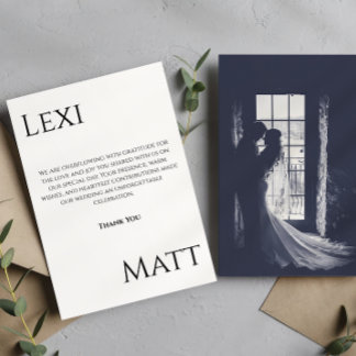 Modern Photo Wedding Thank You Card