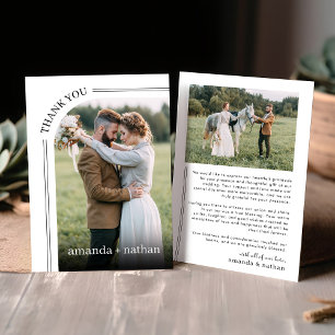 Modern Photo Wedding Thank You Card