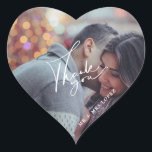 Modern Photo Wedding Thank You Favour Stickers<br><div class="desc">Customize these wedding favour thank you stickers with your favourite photograph and your names.</div>