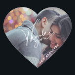 Modern Photo Wedding Thank You Favour Stickers<br><div class="desc">Customize these wedding favour thank you stickers with your favourite photograph and your names.</div>