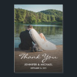 Modern photo wedding Thank you magnetic card<br><div class="desc">Design your own photo Thank you Wedding magnetic card.
Elegant photo magnet to say Thank you to your wedding guests.
You can add your own photo,  add your own text and names.</div>