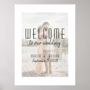 Modern Photo Wedding Welcome Sign