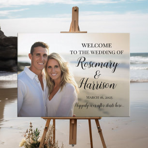 Modern photo welcome wedding poster