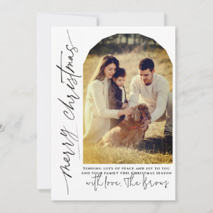 Modern Photo with Arch Holiday Card