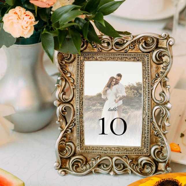 Modern Photo with Overlay Wedding Table Number (Creator Uploaded)