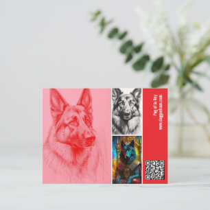 Modern Photograph German Shepherd  Postcard
