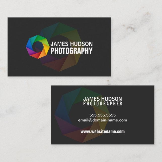 Modern Photographer Business Card (Front/Back)