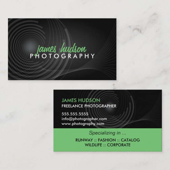 Modern Photographer Business Card (Front/Back)