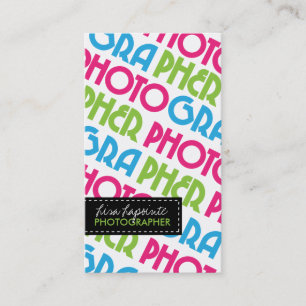 Modern Photographer Business Cards