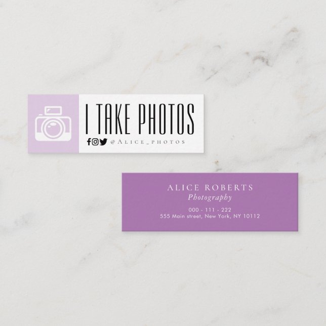 Modern photography logo business card (Front/Back)