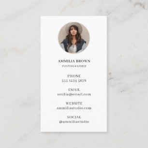 Modern Photography   Minimalist Professional  Business Card