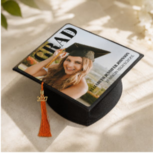 Modern PhotoPop Class of Graduation Cap Topper