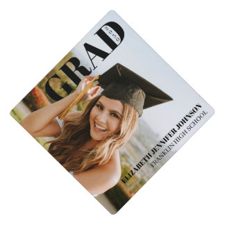 Modern PhotoPop Class of Graduation Cap Topper