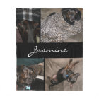 Modern Photos Collage | Fleece Dog Blanket