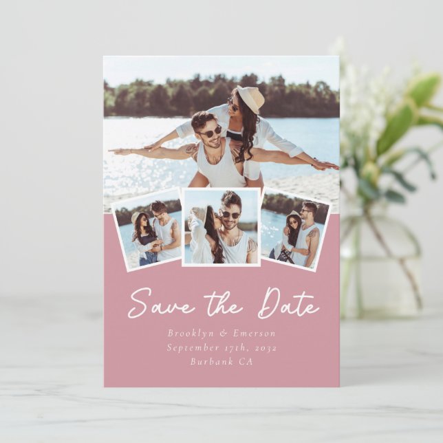 Modern Photos Wedding Save The Date (Standing Front)