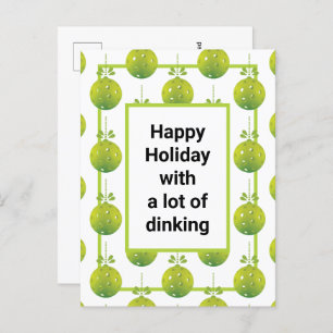 Modern Pickleball, custom text Postcard