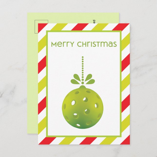 Modern Pickleball, custom text Postcard (Front/Back)