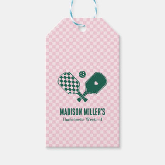 Modern Pickleball & Prosecco Bachelorette Weekend Gift Tags