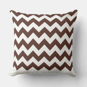 Modern Pillow Brown Zig Zag Pattern CH9