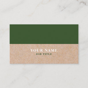 Modern Pine White PRINTED Kraft Business Card