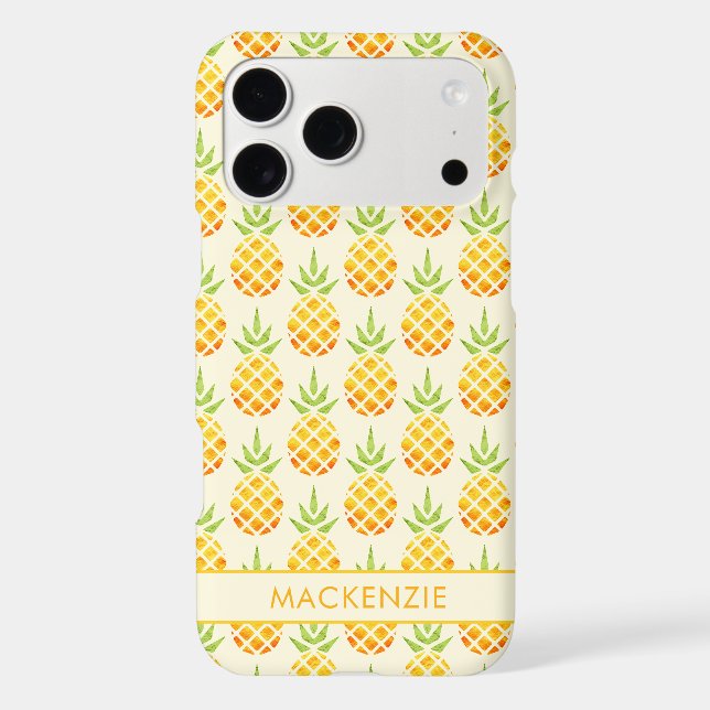Modern Pineapple Pattern Personalized (Back)