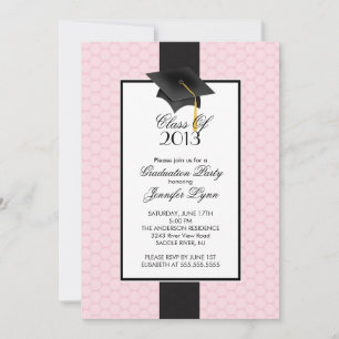 Modern Pink 2013 Graduation Party Invitation