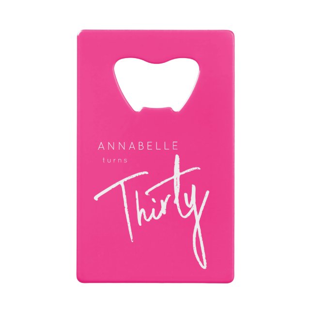 Modern Pink 30e Trente-trentième anniversaire fête (Devant)