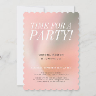 Modern Pink 30th Birthday Party Invitation