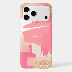 Modern Pink and Gold Glitter Abstract Pattern