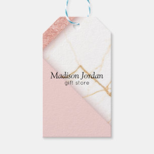 Modern Pink and Gold Marble Gift Tags