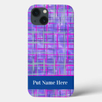 Modern Pink and Purple Grid Lines Abstract