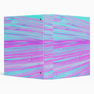 Modern Pink and Teal Paint Stripes Binder