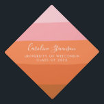 Modern Pink and Terracotta Art Custom Graduation Cap Topper<br><div class="desc">Modern Pink and Terracotta Art Custom Graduation Cap Topper</div>