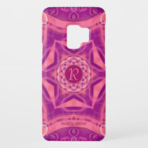 Modern Pink Batik Star Monogrammed Case & Covers
