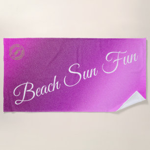 Modern Pink Beach Towel