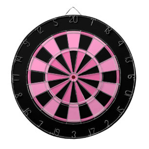 Modern Pink Black Dartboard