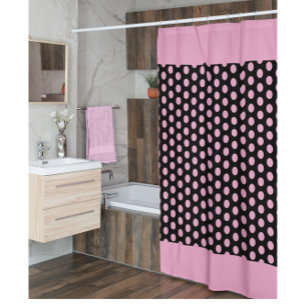 Modern Pink Black Dots