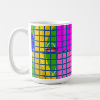 Modern Pink Blocks Coffee Mug