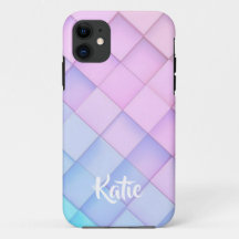  Modern Pink Blue Geometric Shapes volume 3D Name 