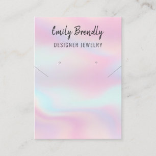 Modern Pink Blue Necklace Earring Jewellery Displa Business Card