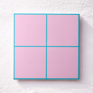 Modern Pink, Blue & Teal Chequered Bold Pastel  Tile