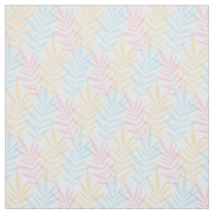 Modern Pink Blue Yellow Watercolor Palm Tree Fabric