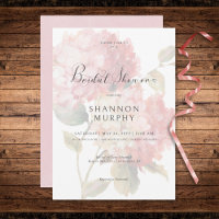 Modern Pink Blush Hydrangea Bridal Shower