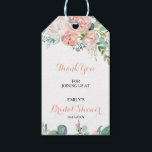 Modern Pink Blush Tropical Floral Bridal Shower Gift Tags<br><div class="desc">These modern pink blush tropical floral bridal shower gift tags are perfect for a simple bridal shower.  The design features beautifully hand-painted white,  pink,  blush flowers with green leaves,  depicting grace and elegance.</div>
