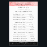 Modern Pink Bokeh Business Service/Pricing Flyer<br><div class="desc">Modern luminous pink and white sparkling bokeh lights,  business services and pricing flyer.  Text colour and font style can be customized.</div>