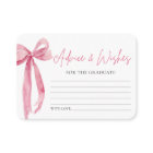 Modern Pink Bow Graduation Advice And Wishes