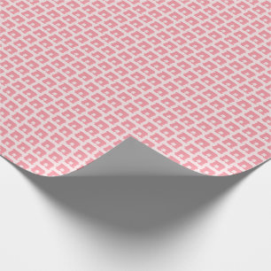 Modern Pink Bread Clip Geometric Silhouette Wrapping Paper