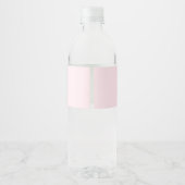 Modern Pink Bright Floral Bridal Shower Roses Water Bottle Label (Back)