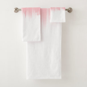 Modern Pink Brush strokes white Design