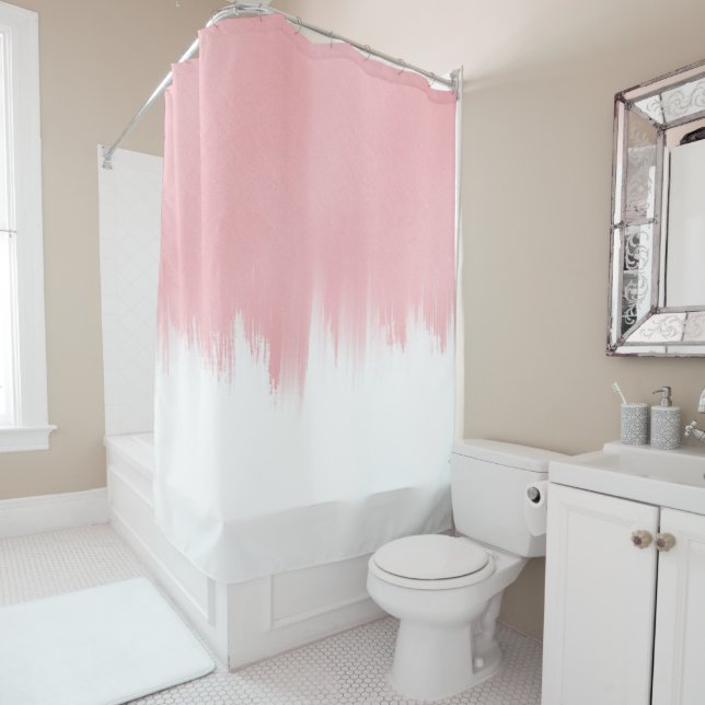 Modern Pink Brush strokes white Design (In Situ)